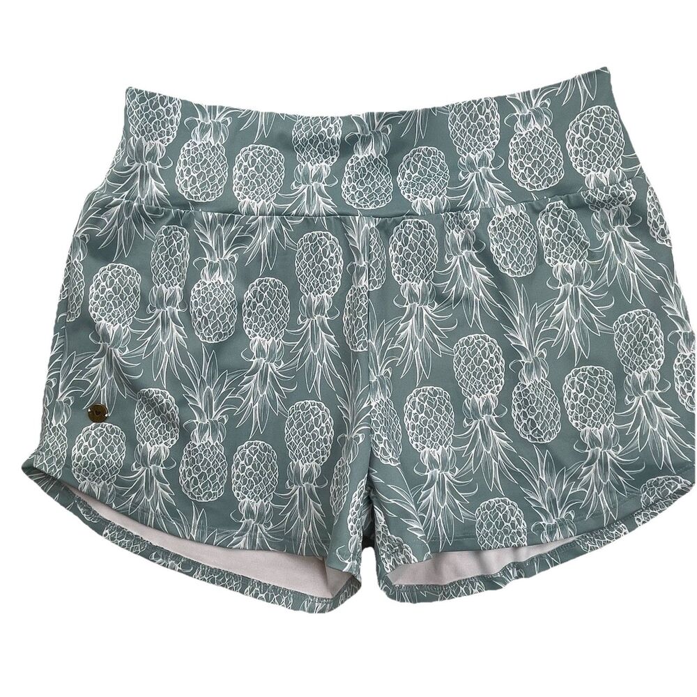 Pineapple Print Women's Athletic Shorts